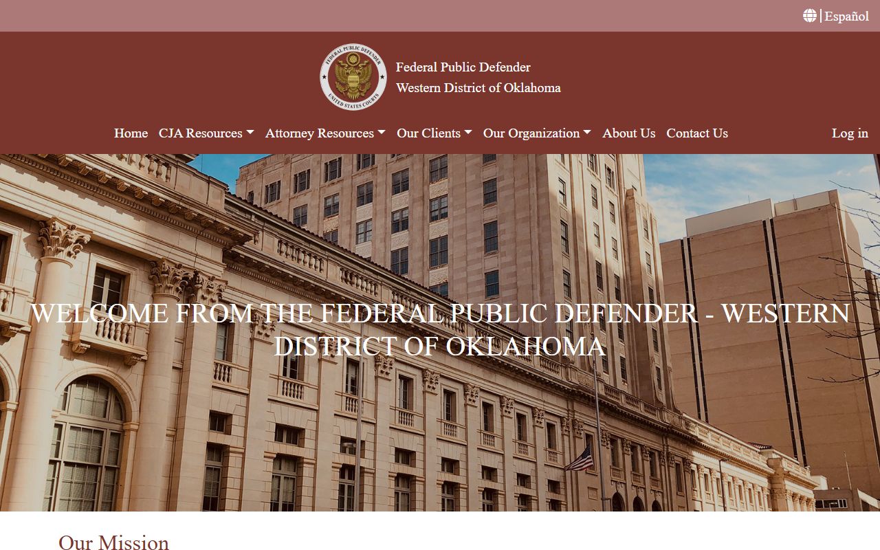 Dewey County District Court Federal Public Defender court records office