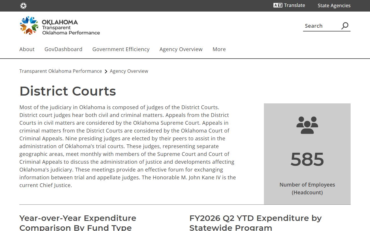 Oklahoma District Courts overview tied to Dewey County court records access