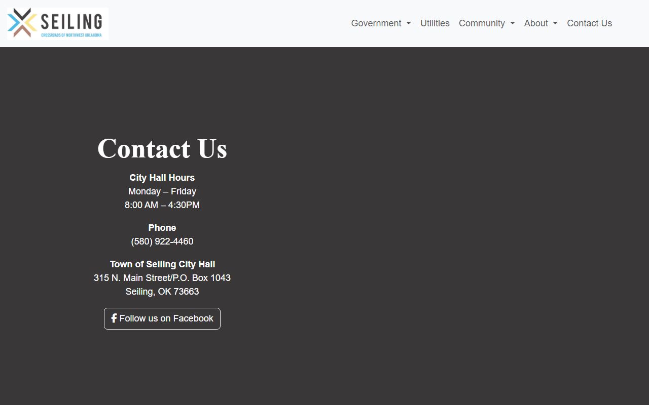 Dewey County warrant help through the Seiling municipal court contact page
